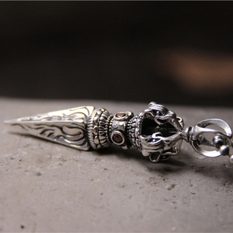 KarmaRipple's 925 Sterling Silver Vajra Spiritual Power Pendant Necklace p6