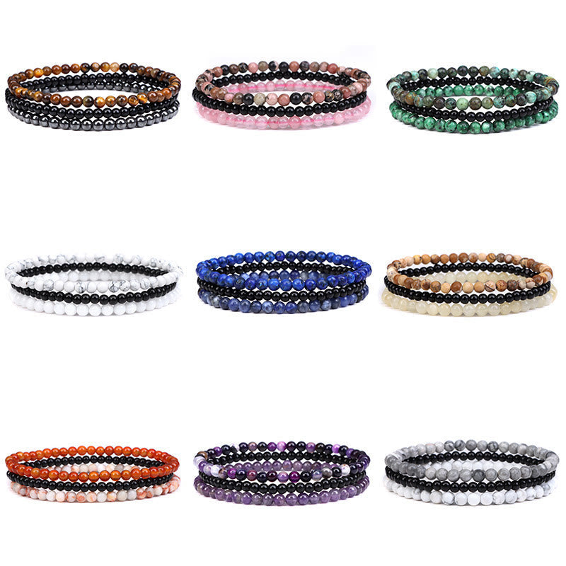 KarmaRipple's 3Pcs Authentic Gemstone Stone Inner Peace Spiritual Bracelet p10