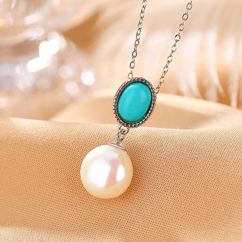 KarmaRipple's 925 Sterling Silver Pearl Turquoise Balancing Wisdom Pendant Necklace Ring Earrings p1