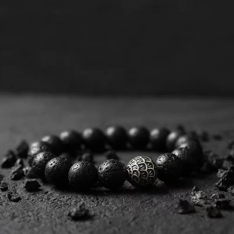 KarmaRipple's Lava Rock Fish Scales Bead Balancing Bracelet p2