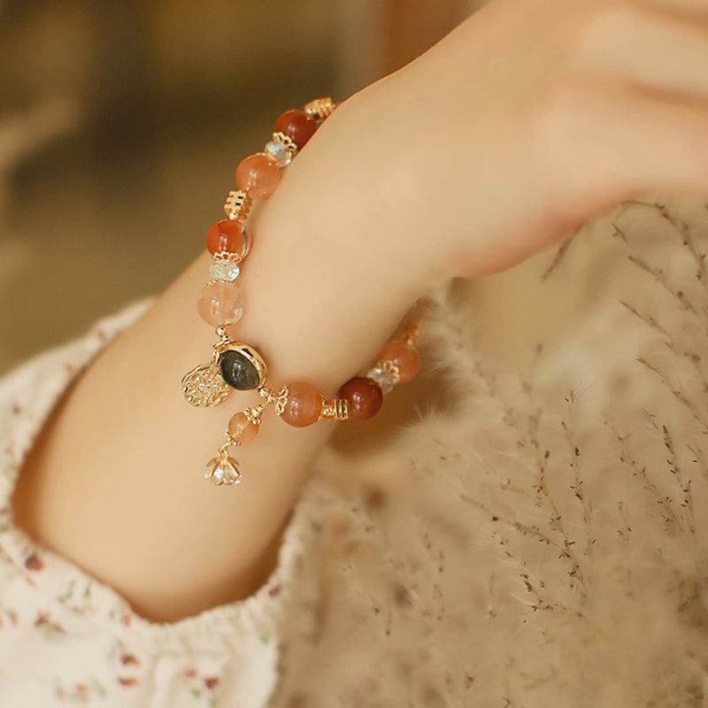 KarmaRipple's Authentic Multicolored Rutilated Quartz Eight-pointed Star Flower Wealth Bracelet p3