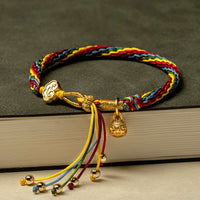KarmaRipple's Gold Swallowing Beast Family Fortune Reincarnation Weave Colorful String Bracelet