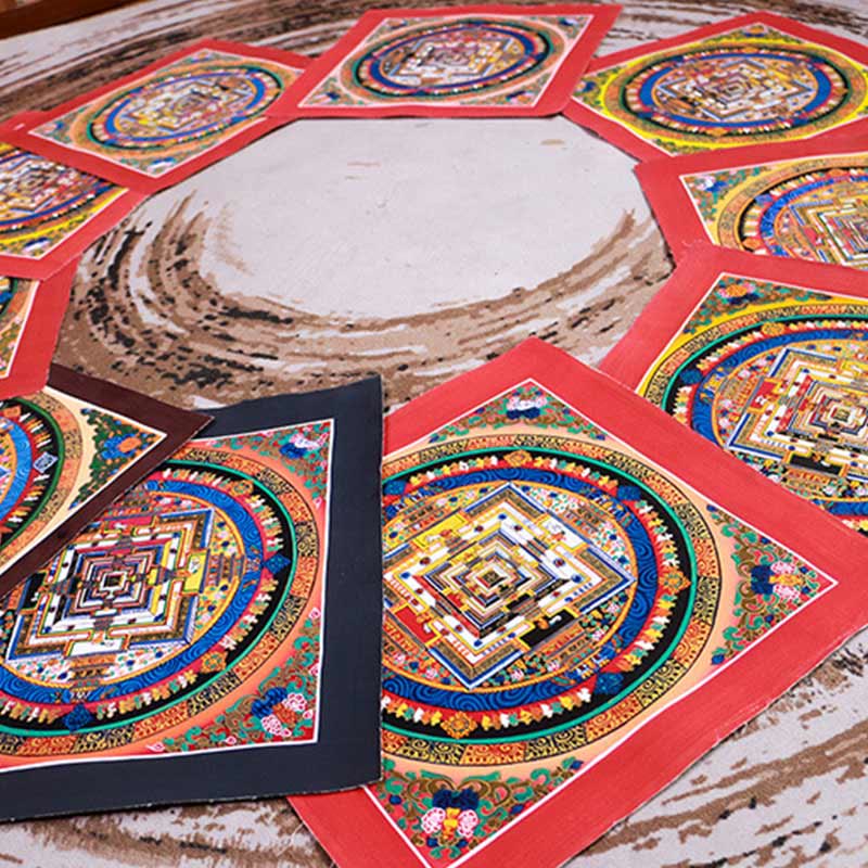 KarmaRipple's Tibetan Handmade Thangka Mandala Painting Blind Box Random Color Pattern p10