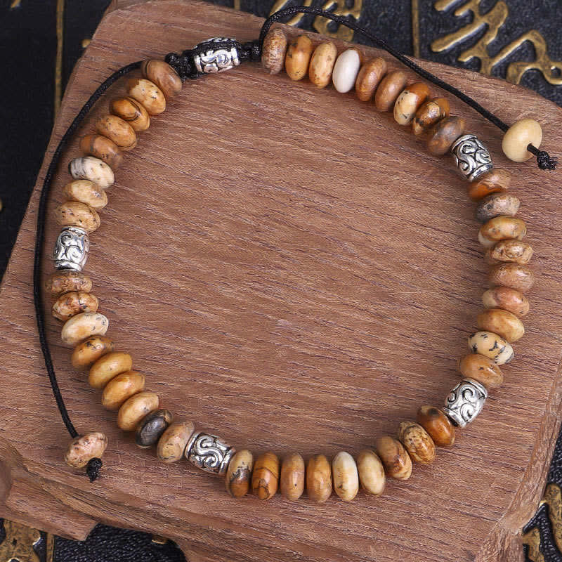 KarmaRipple's Picture Jasper Positive Beadwork String Bracelet p6