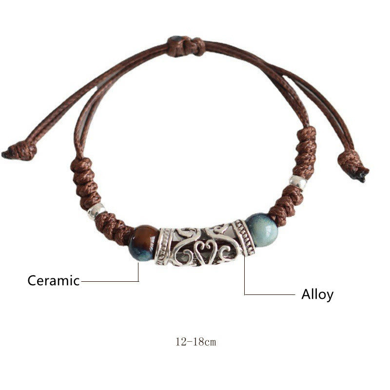 KarmaRipple's Tibet Ceramic Bead Wealth String Bracelet p6