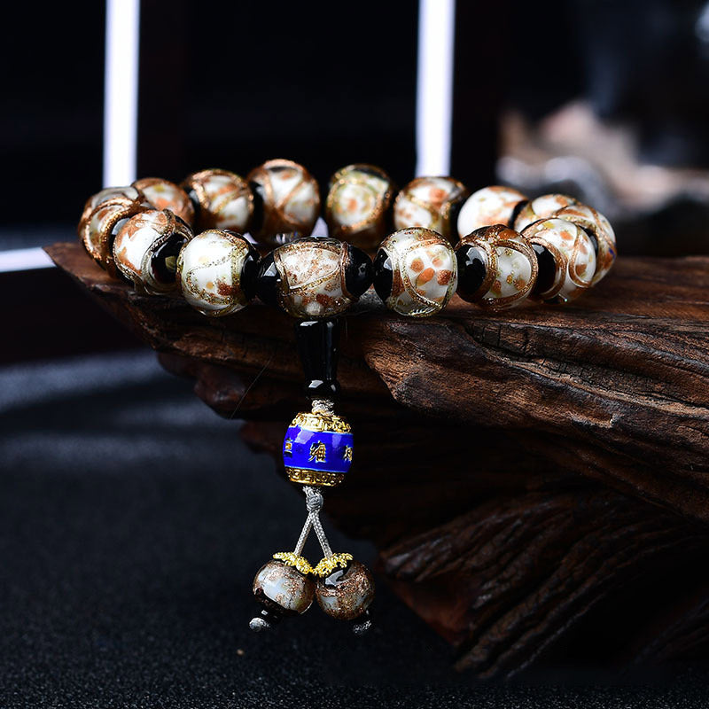 KarmaRipple's Tibetan Dragon Vein Agate Balancing Bracelet p19