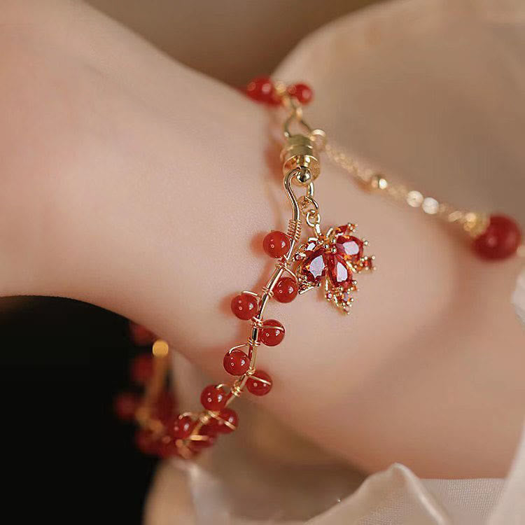 KarmaRipple's Red Maple Leaf Fortune Talisman Bracelet p10