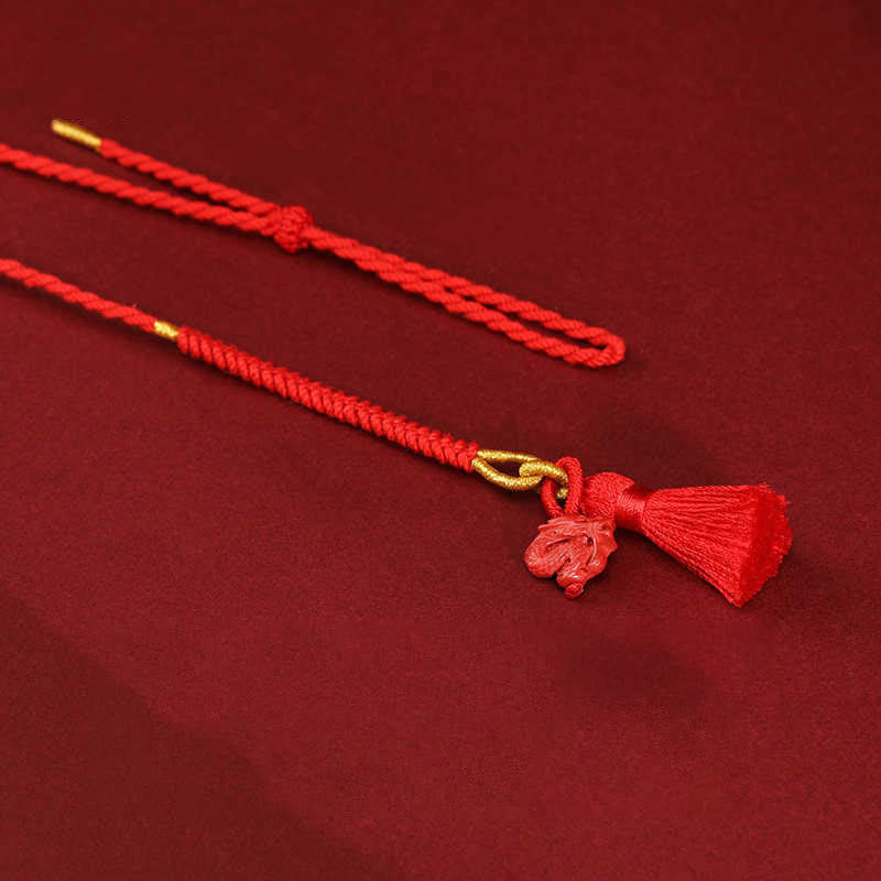 KarmaRipple's Authentic Cinnabar Dragon Blessing Red String Belly Chain p3
