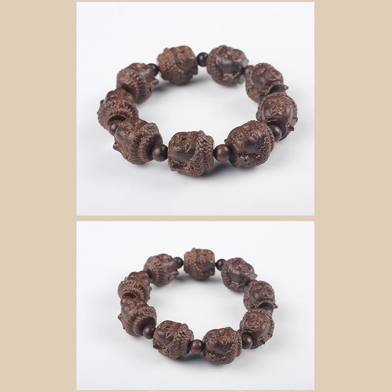 KarmaRipple's Agarwood Buddha Carved Calm Bracelet p7