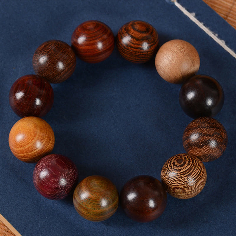 KarmaRipple's Multicolored Sandalwood Protection Balancing Bracelet p12