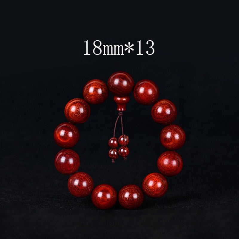 KarmaRipple's Tibetan Small Leaf Red Sandalwood Balance Bracelet p26