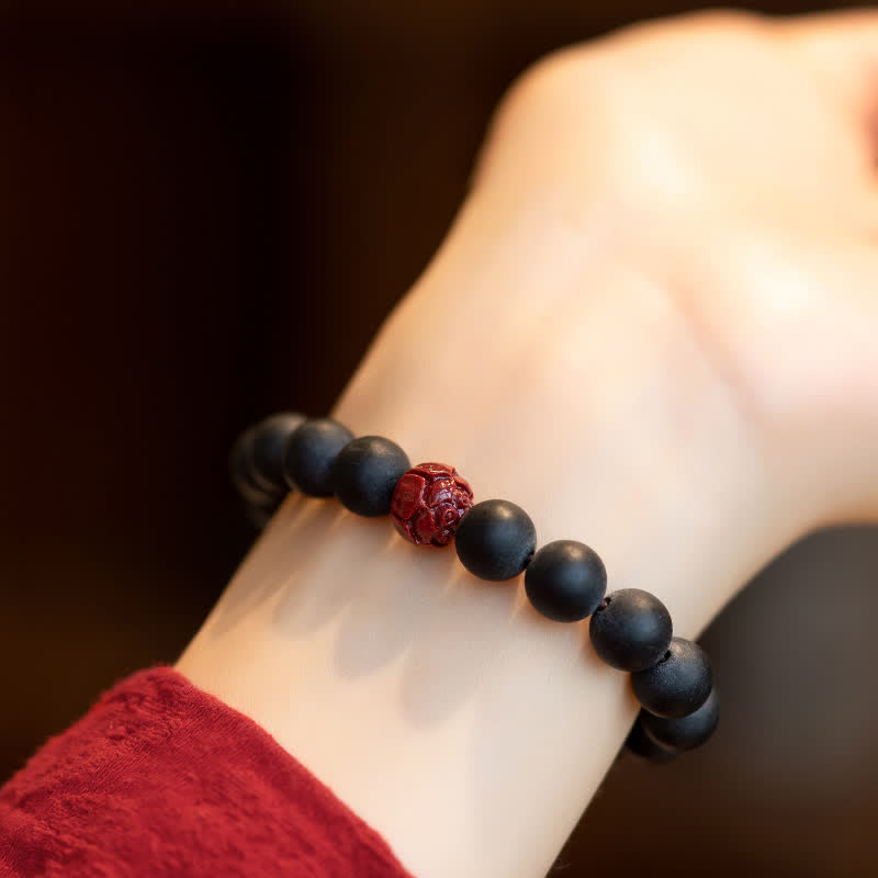 KarmaRipple's Tibetan Cypress Cinnabar Lotus Balancing Bracelet p5