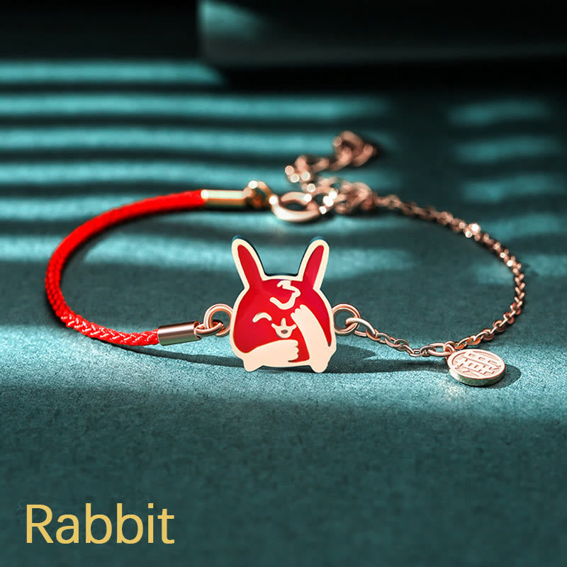 KarmaRipple's 925 Sterling Silver Color-changing Chinese Zodiac Fortune Protection Red String Chain Bracelet p5