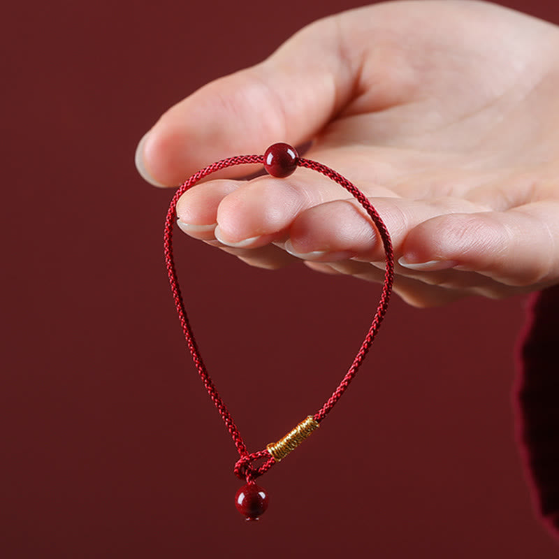 KarmaRipple's Authentic Cinnabar Red Agate Blessing Red String Bracelet p9