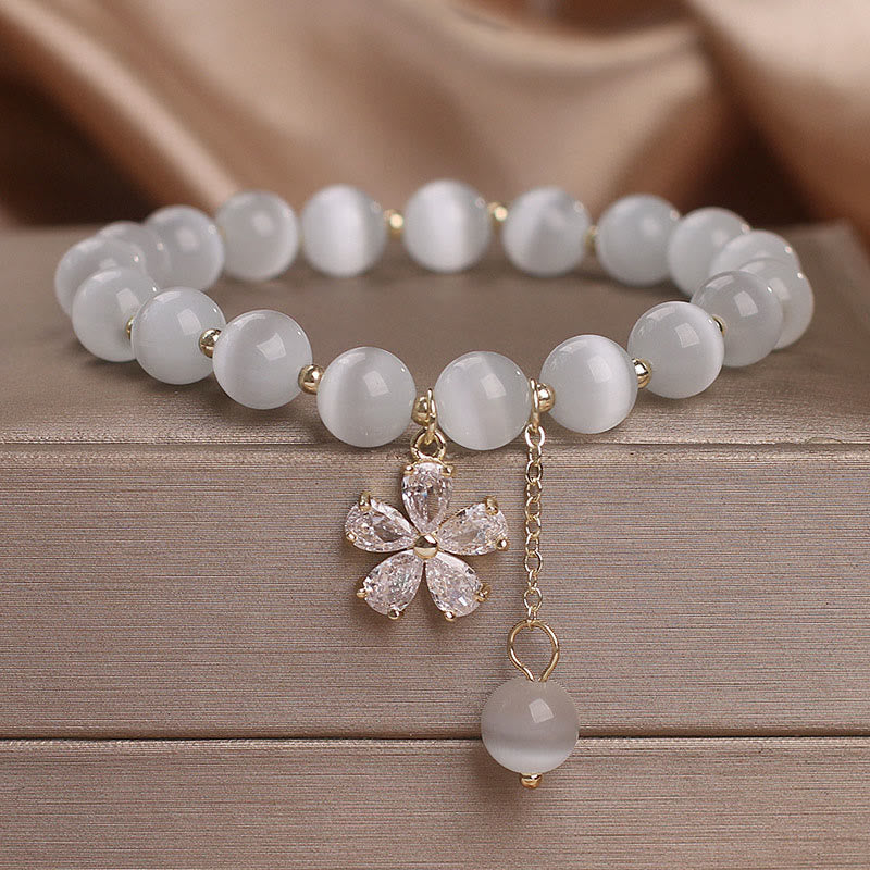 KarmaRipple's Cat's Eye Flower Talisman Peace Support Bracelet p1