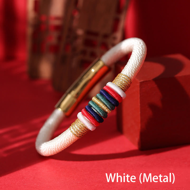KarmaRipple's Tibetan Handmade Colorful King Kong Weave Five Elements Fortune Braid String Bracelet p5