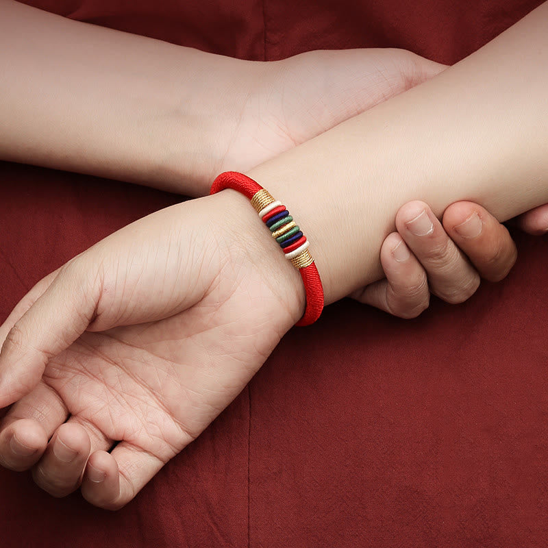 KarmaRipple's Tibetan Handmade Colorful King Kong Weave Five Elements Fortune Braid String Bracelet p9