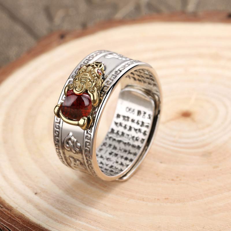 KarmaRipple's Red Agate PiXiu Wealth Ring p1