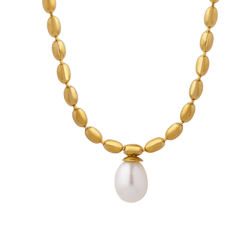 KarmaRipple's Pearl Bead Peace Pendant Necklace p11