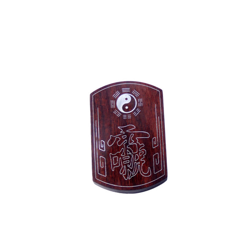KarmaRipple's 999 Sterling Silver Ebony Wood Red Sandalwood Yin Yang Bagua Balance Pendant Necklace p17