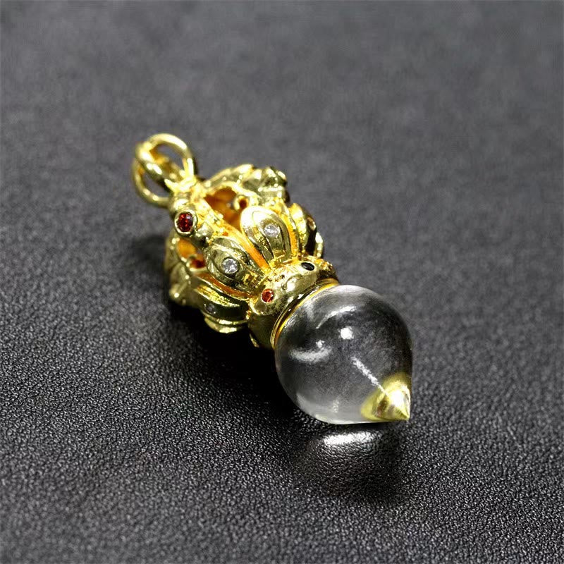 KarmaRipple's Tibetan Dorje Vajra 4 Prong Lotus Liuli Gemstone Strength Pendant Necklace p25