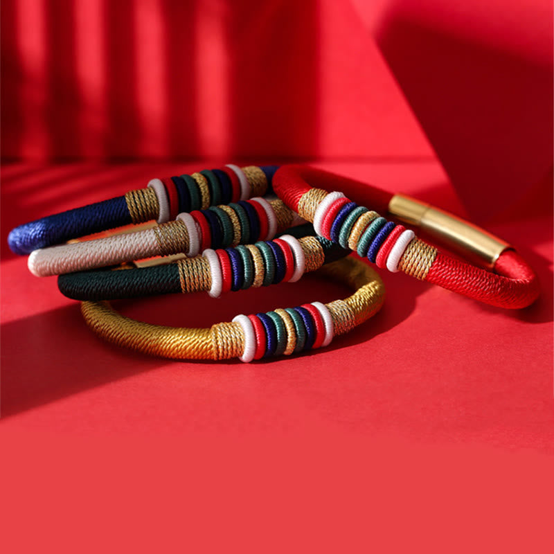 KarmaRipple's Tibetan Handmade Colorful King Kong Weave Five Elements Fortune Braid String Bracelet p19