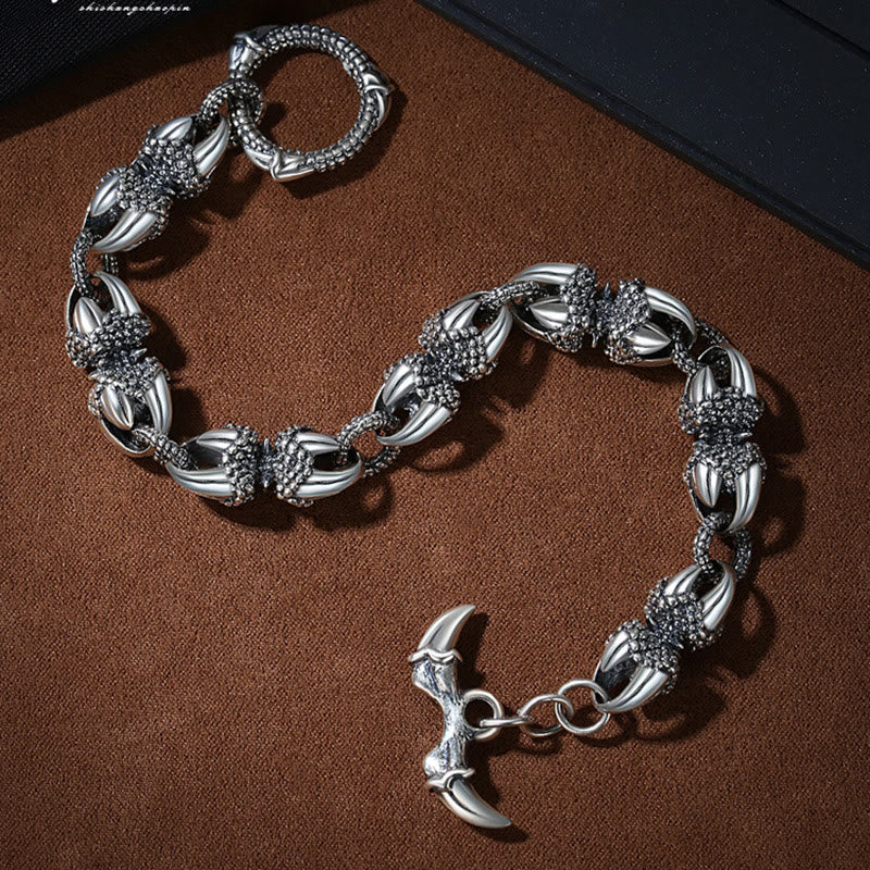 KarmaRipple's Dragon Claw Engraved Strength Protection Bracelet p4