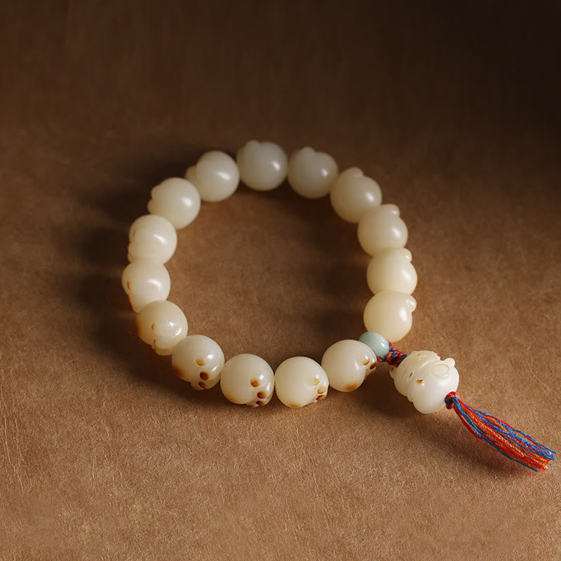 KarmaRipple's Cute Fortunate Cat Bodhi Seed Cat Paw Balance Bracelet p3