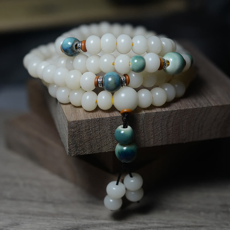 KarmaRipple's 108 Mala Beadwork Bodhi Seed Keep Away Evil Spirits Calm Bracelet p6