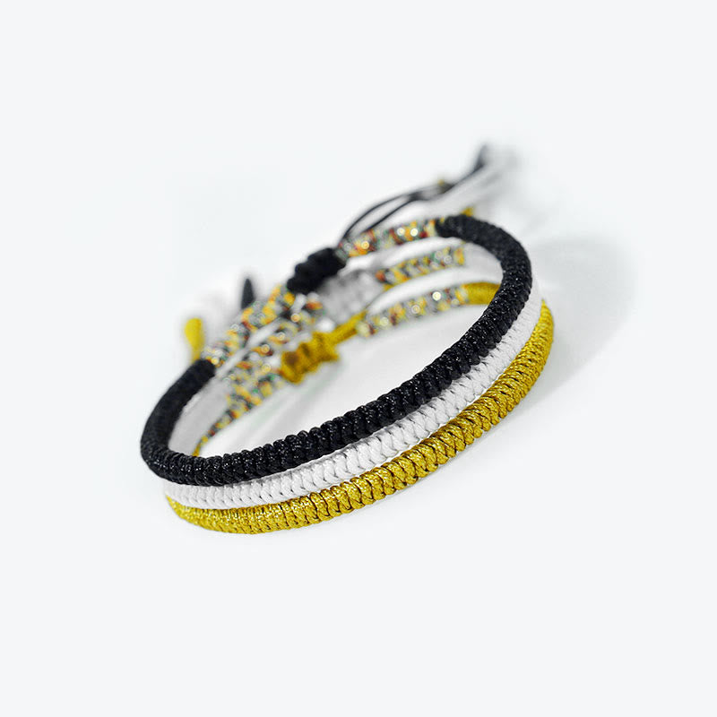 KarmaRipple's 3Pcs Tibetan Handmade Multicolor King Kong Weave Amulet Bracelet p2
