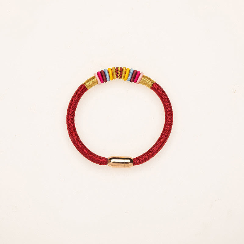 KarmaRipple's Tibetan Handmade King Kong Weave Protection Magnetic Buckle Woven Bracelet ( p14