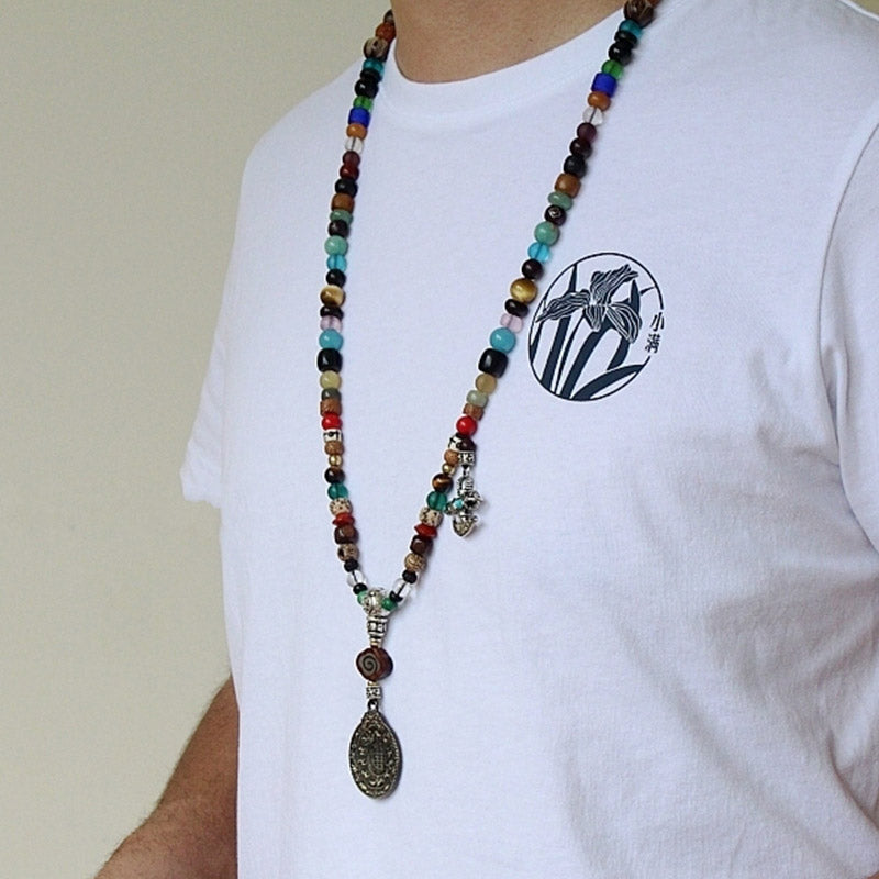 KarmaRipple's Tibet 108 Mala Beadwork Nine Palaces Bagua Bodhi Seed Yak Bone Vajra Balance Bracelet p16