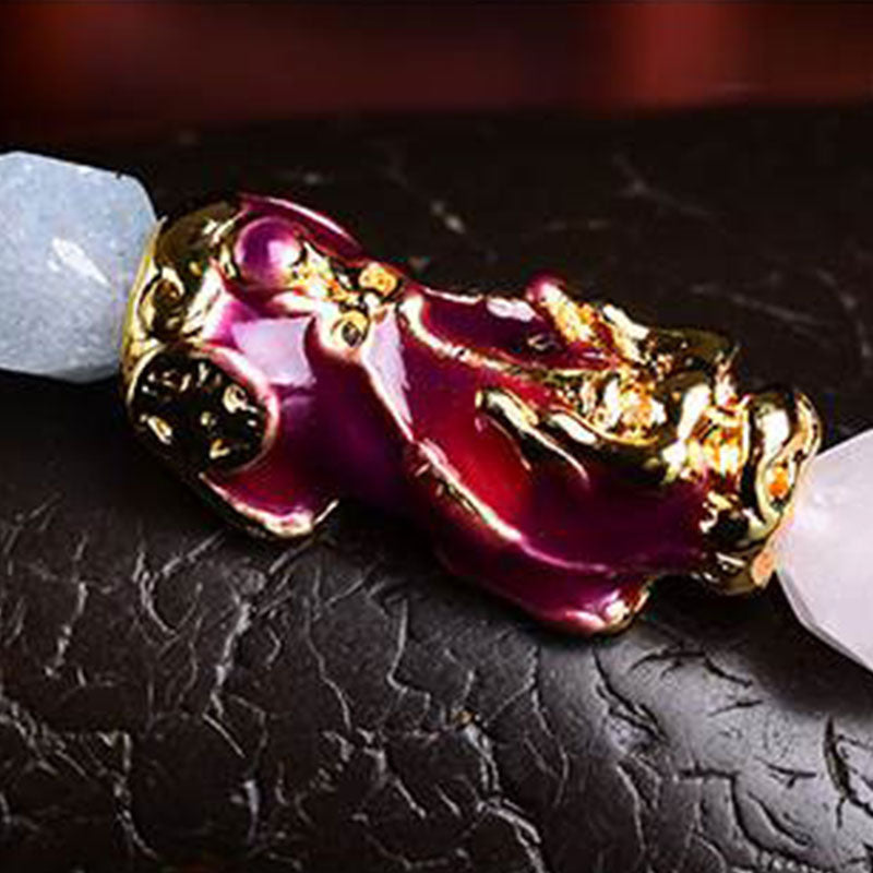KarmaRipple's Authentic Amethyst Fortune Pixiu Talisman Bracelet p5