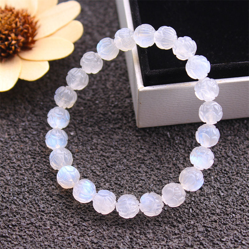 KarmaRipple's Authentic Moonstone Lotus Love Bracelet p6