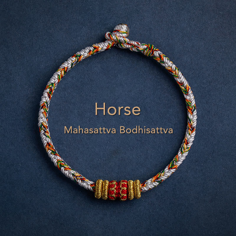 KarmaRipple's Tibet Handmade Chinese Zodiac Natal Buddha Fortune Strength Woven String Bracelet p5