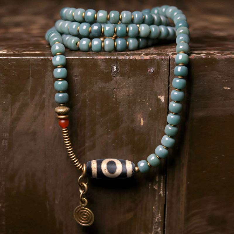 KarmaRipple's 108 Mala Beadwork Bodhi Seed Dzi Bead Wisdom Bracelet p16