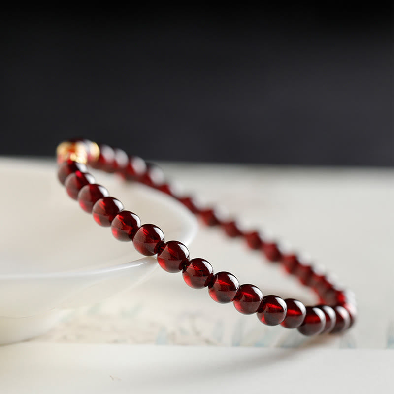 KarmaRipple's 999 Gold Koi Fish Authentic Garnet Protection Bracelet p6