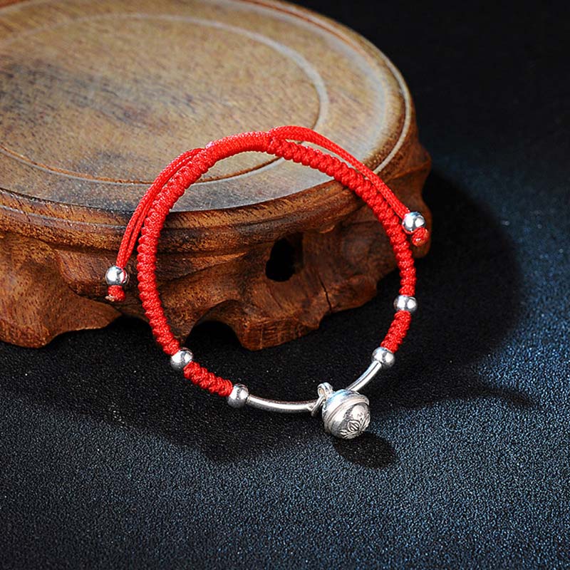 KarmaRipple's FengShui Fortunate Red String Bell Bracelet p1