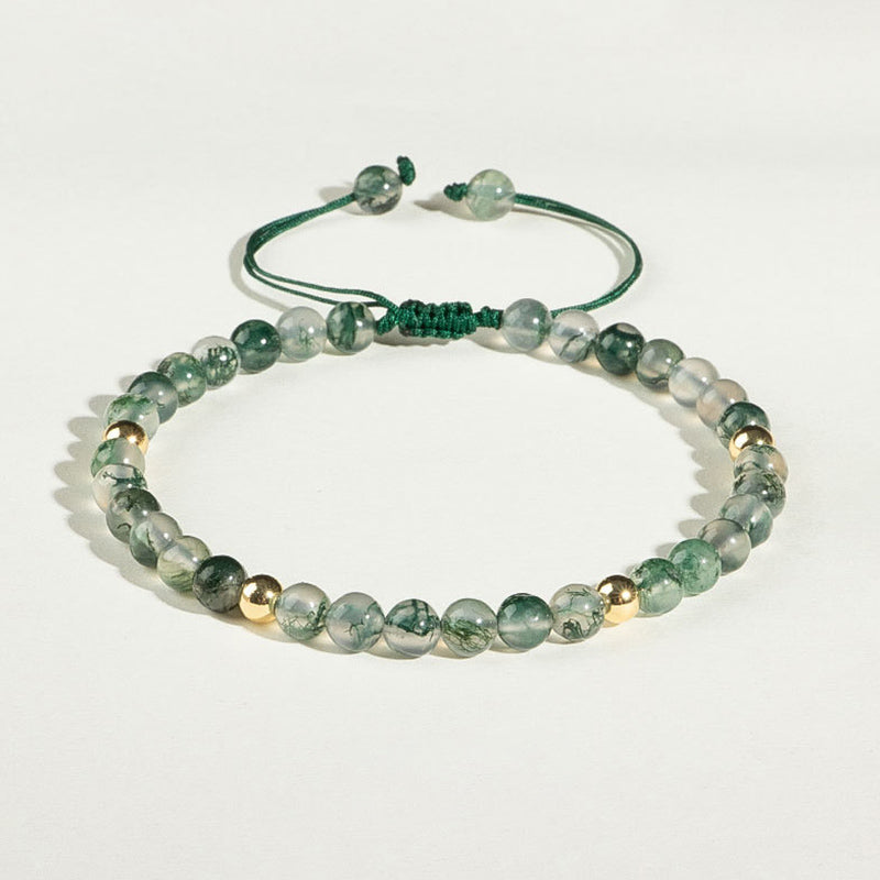 KarmaRipple's Moss Agate Fortunate Balance Bracelet p12