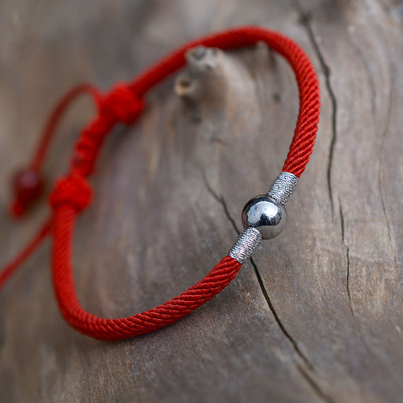 KarmaRipple's 925 Sterling Silver Fortunate Bead Protection Red String Bracelet p9