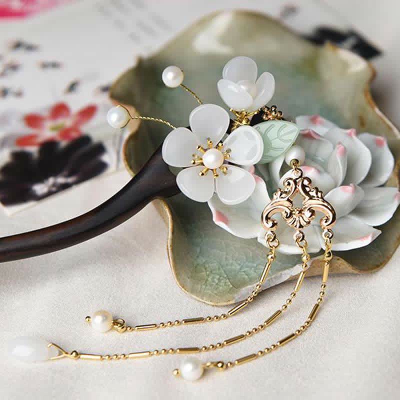 KarmaRipple's Ebony Flower Protection Blessing Hairpin Decorations p7