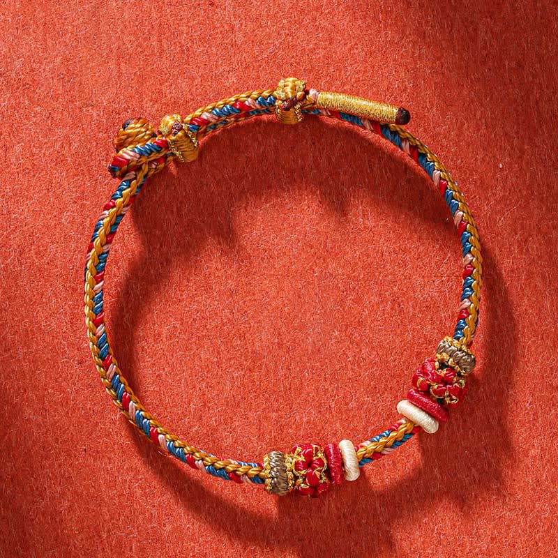 KarmaRipple's Handmade Dunhuang Color Fortune Braid String Bracelet p17