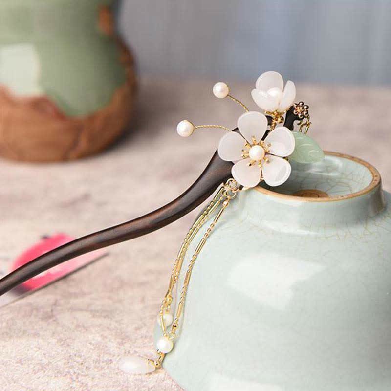 KarmaRipple's Ebony Flower Protection Blessing Hairpin Decorations p4