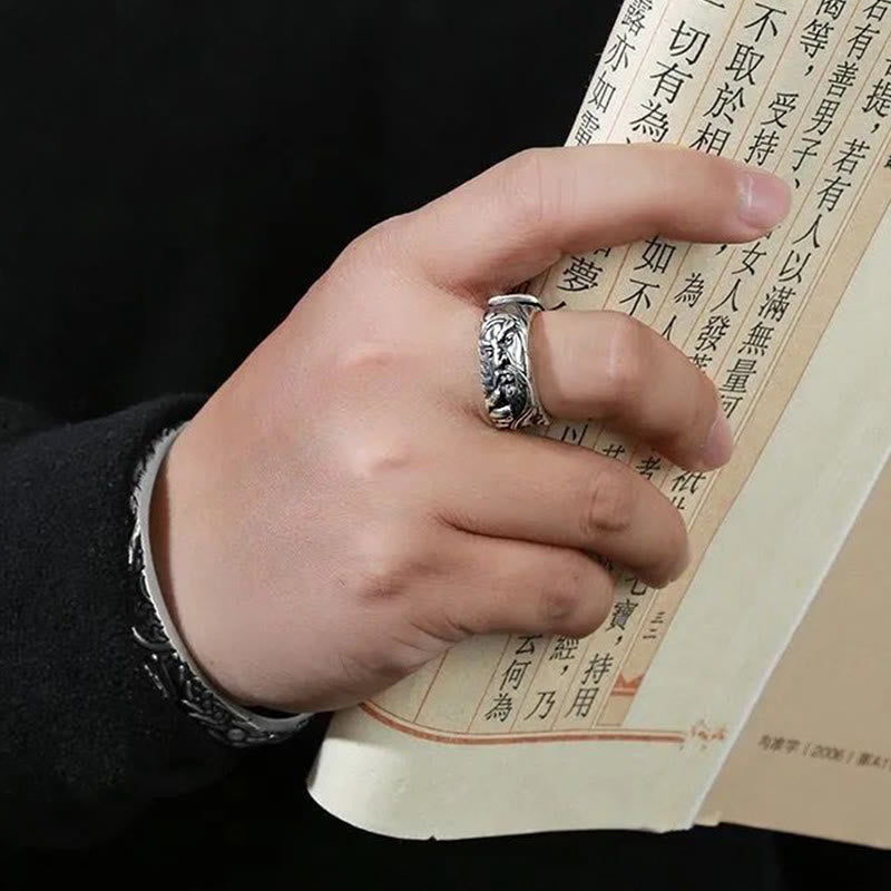KarmaRipple's Guan Gong Auspicious Clouds Amulet Wealth Ring p5