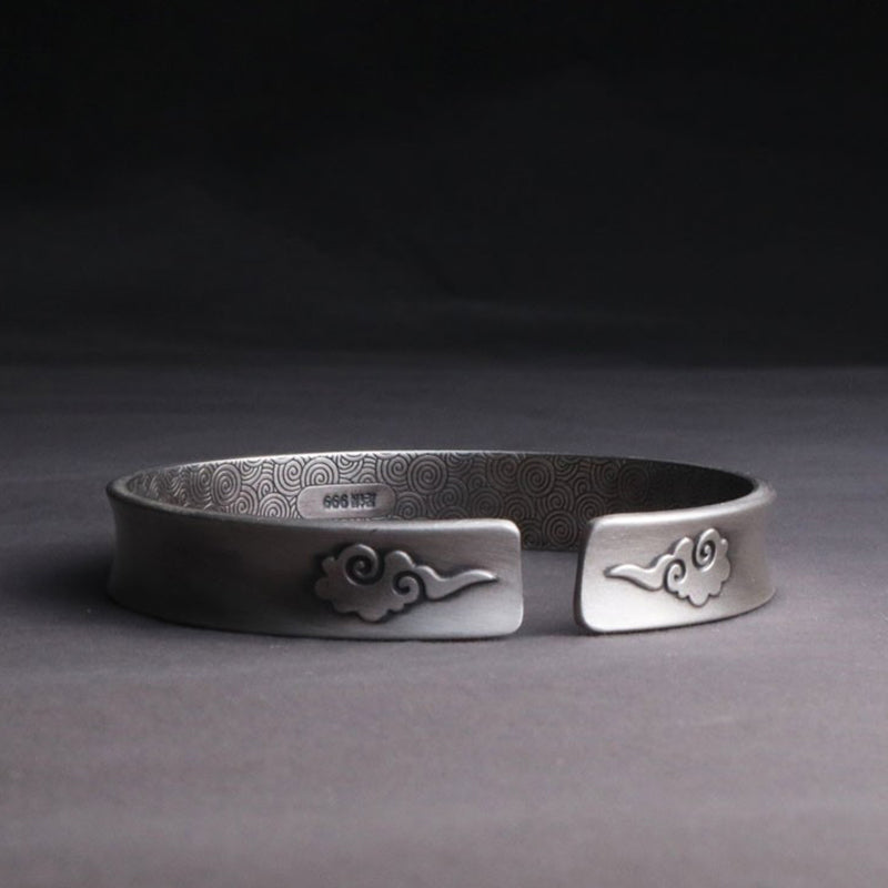 KarmaRipple's 999 Sterling Silver Yin Yang Auspicious Clouds Balance Balance Bracelet p6