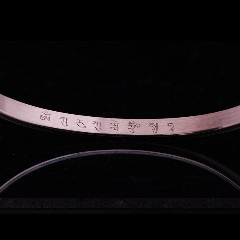 KarmaRipple's Six True Words Engraving Titanium Steel Blessing Protection Bracelet p15