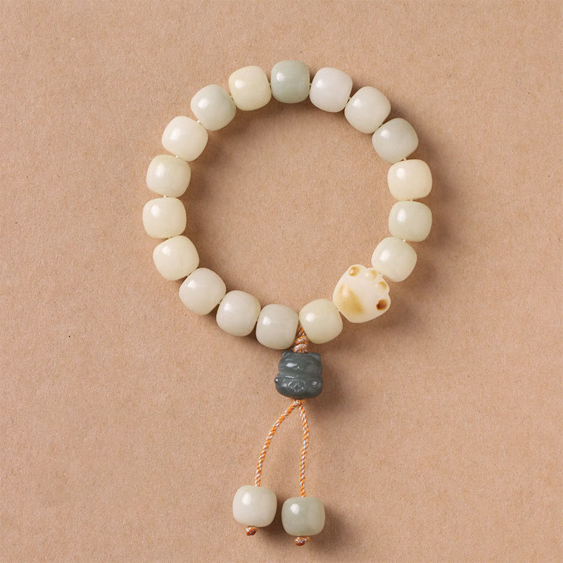 KarmaRipple's Fortunate Cat Bodhi Seed Cat Paw Peace Bracelet p5