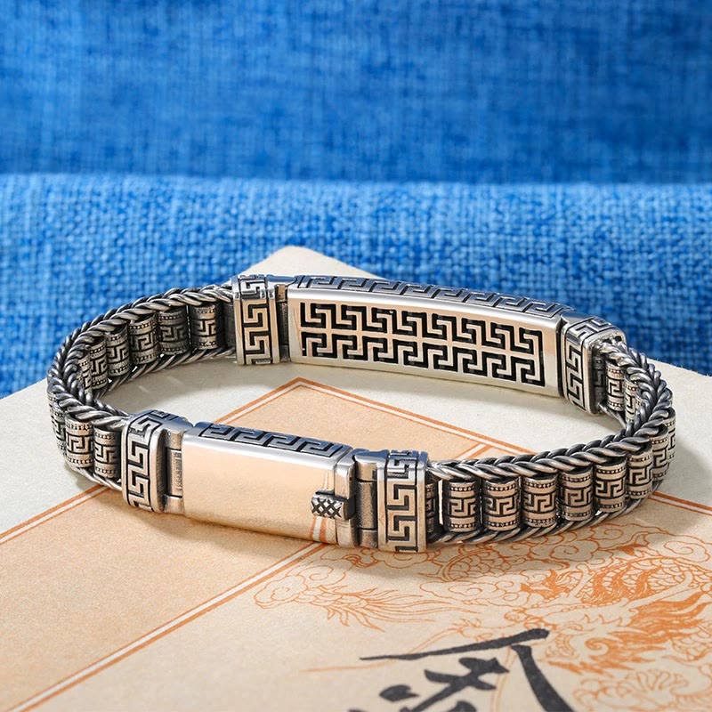 KarmaRipple's Vintage Lines Pattern Balance Rotatable Bracelet p2
