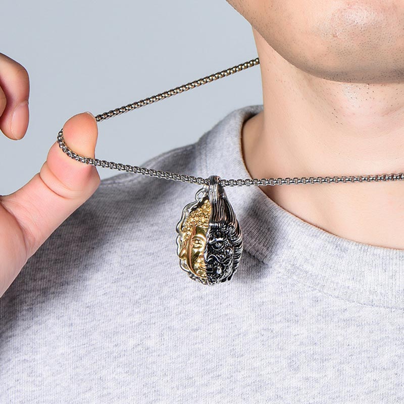 KarmaRipple's Half Buddha Half Devil Powerful Pendant p7