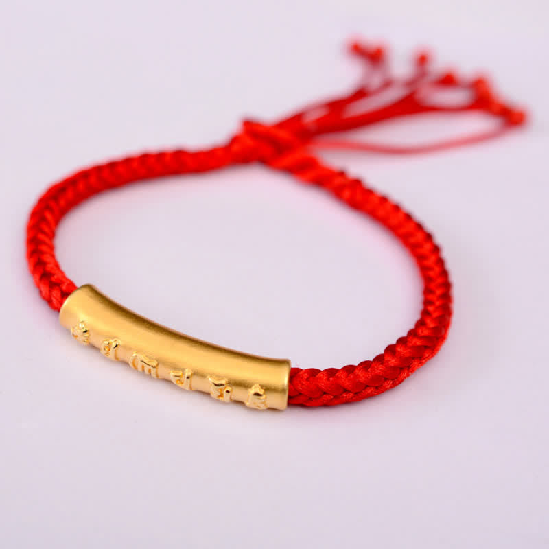 KarmaRipple's 999 Sterling Silver Om Mani Padme Hum Protection Strength String Bracelet p6
